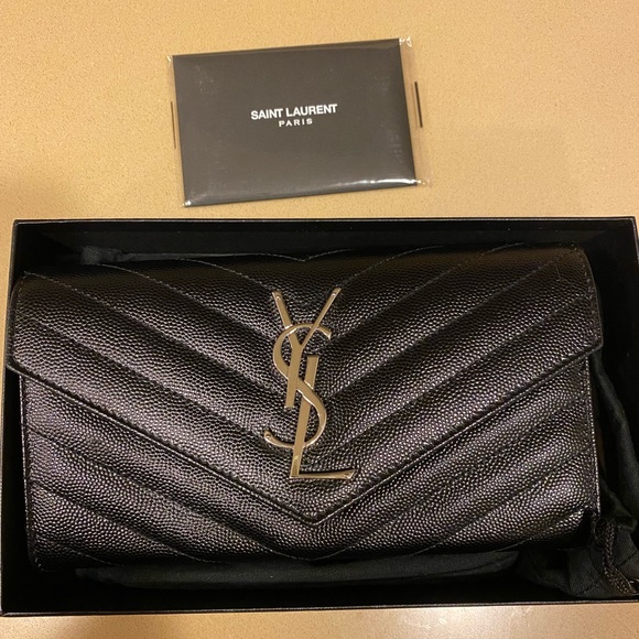 SAINT LAURENT Matelasse Large Flap Wallet - Picture 1 of 4